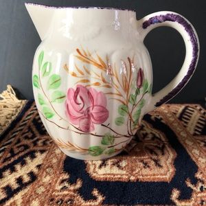 VTG Hand Painted under glaze Milk Jug Virginia Jug